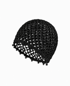 Bonnet à crochet perlé